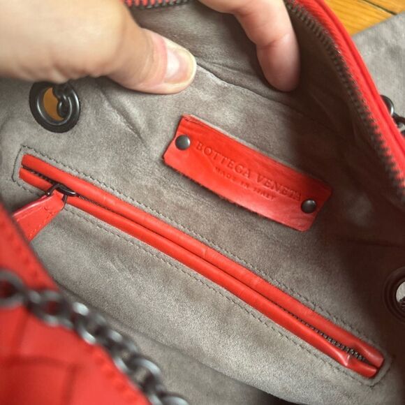 RARE - Bottega Veneta Python and Red leather Cross body bag - Picture 8 of 14